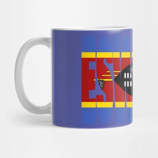 Eswatini flag stencil Mug